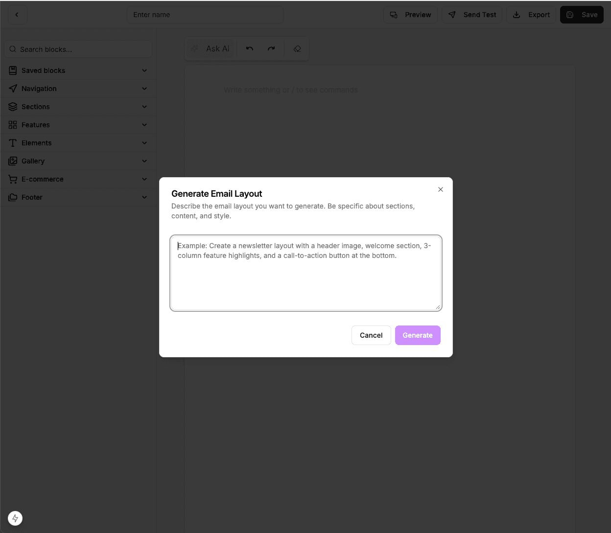 TypeMaily AI Template Generation